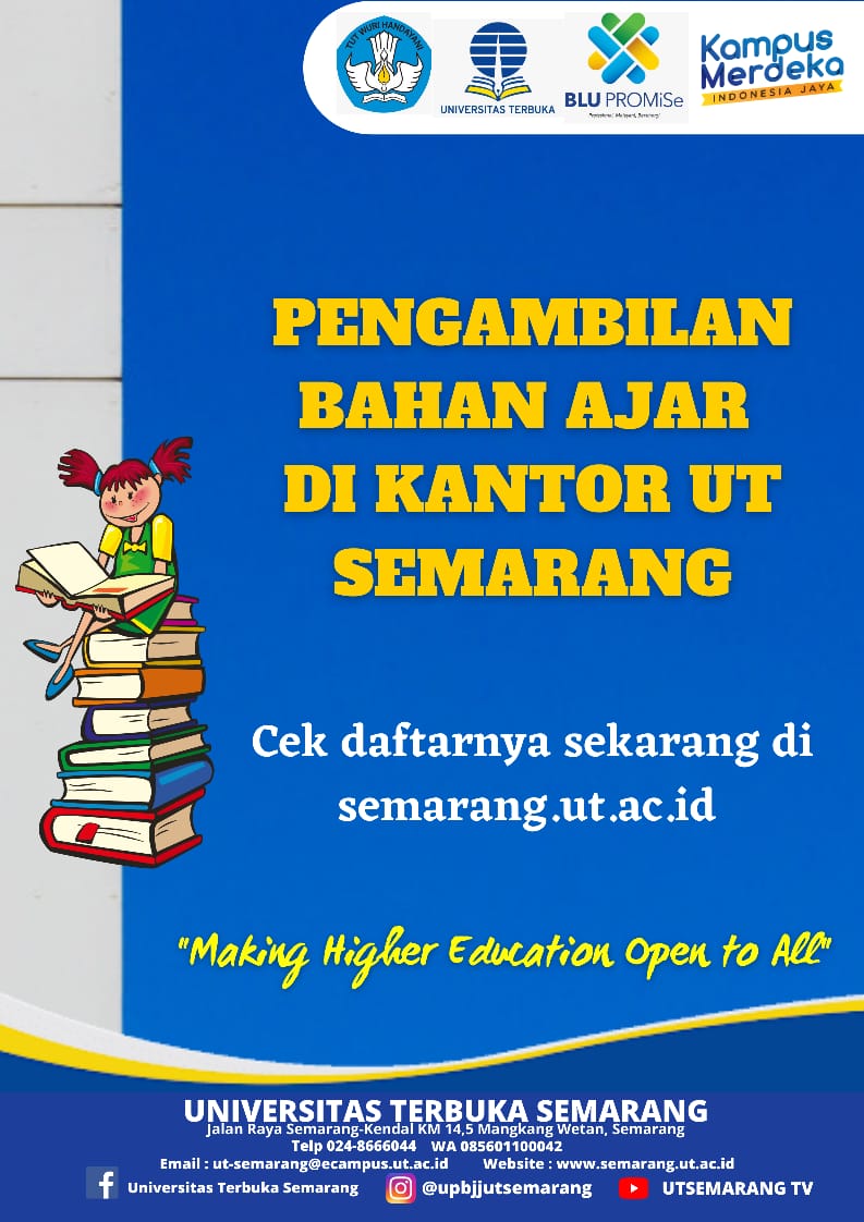 PENGUMUMAN PENGAMBILAN BAHAN AJAR di Kantor UT SEMARANG