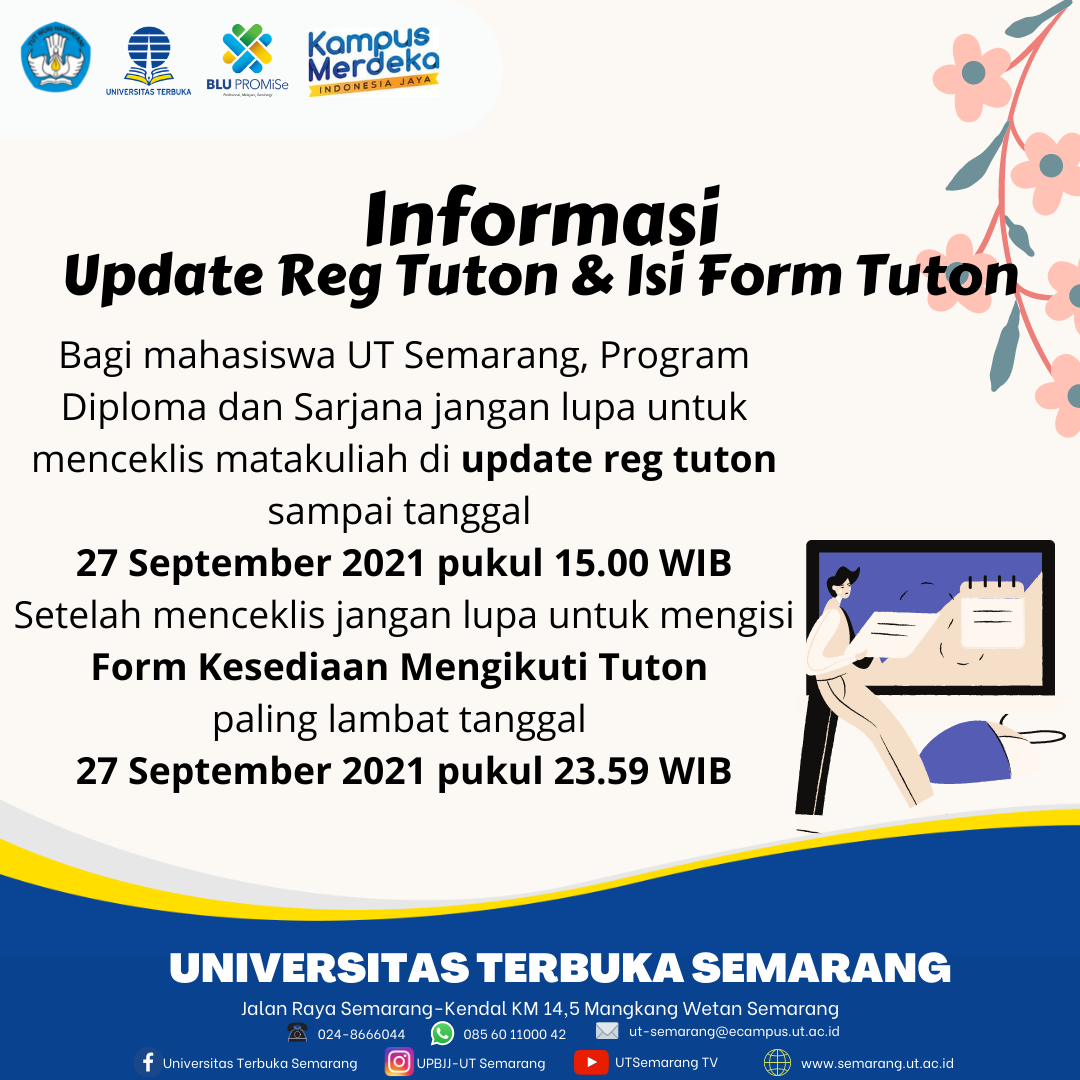 Informasi Update Reg Tuton dan Pengisian Form Kesediaan Mengikuti Tuton