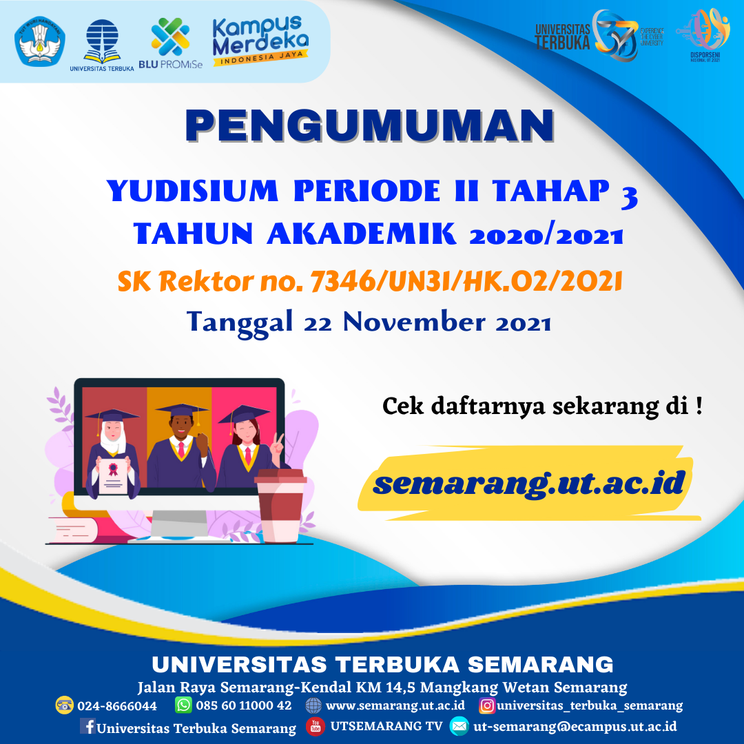 Pengumuman : Yudisium Periode II Tahap 3 Tahun 2020/2021