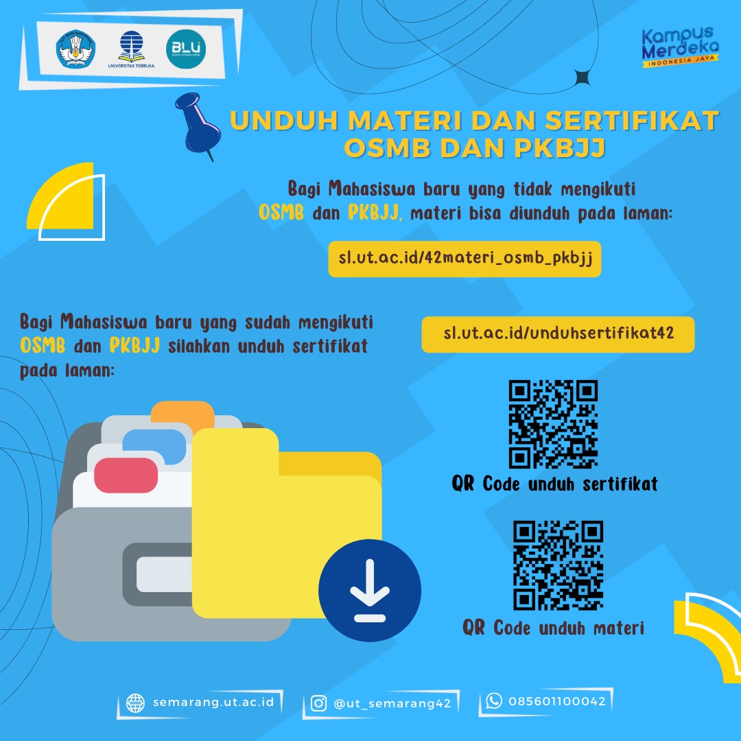 Unduh Materi dan Sertifikat OSMB dan PKBJJ 2022.1