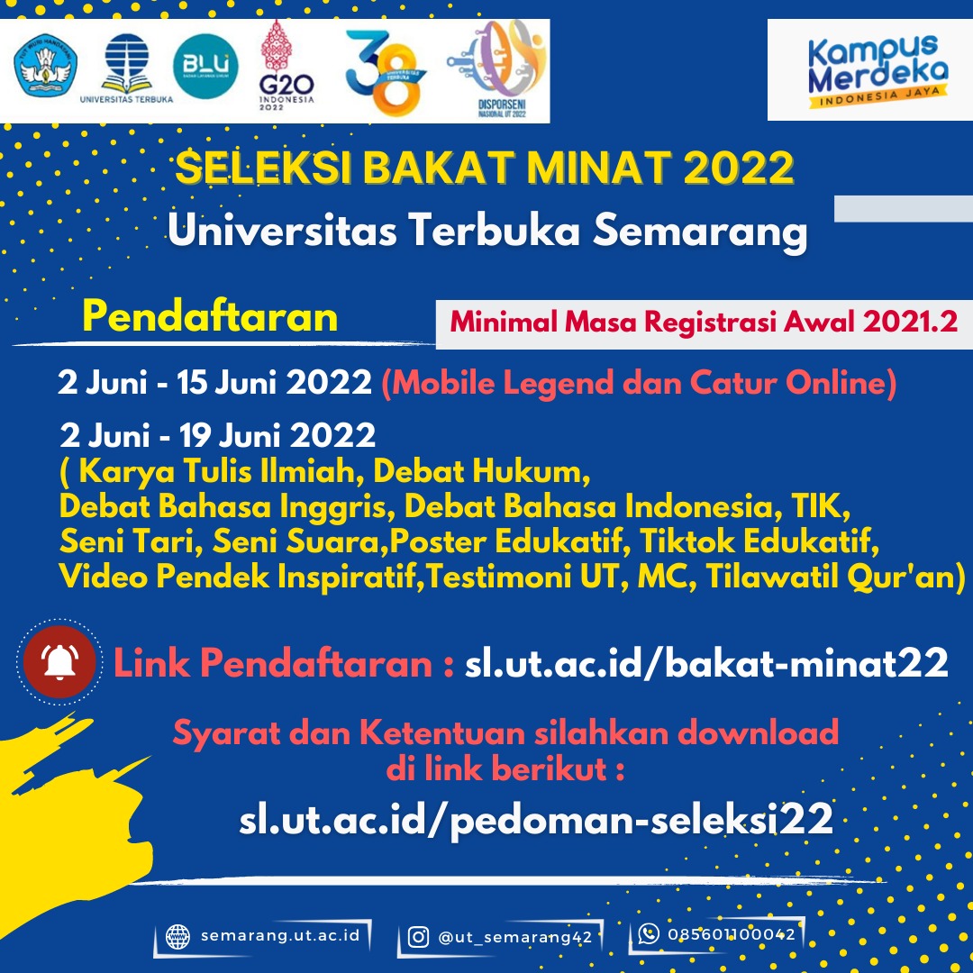 Seleksi Bakat dan Minat tahun 2022