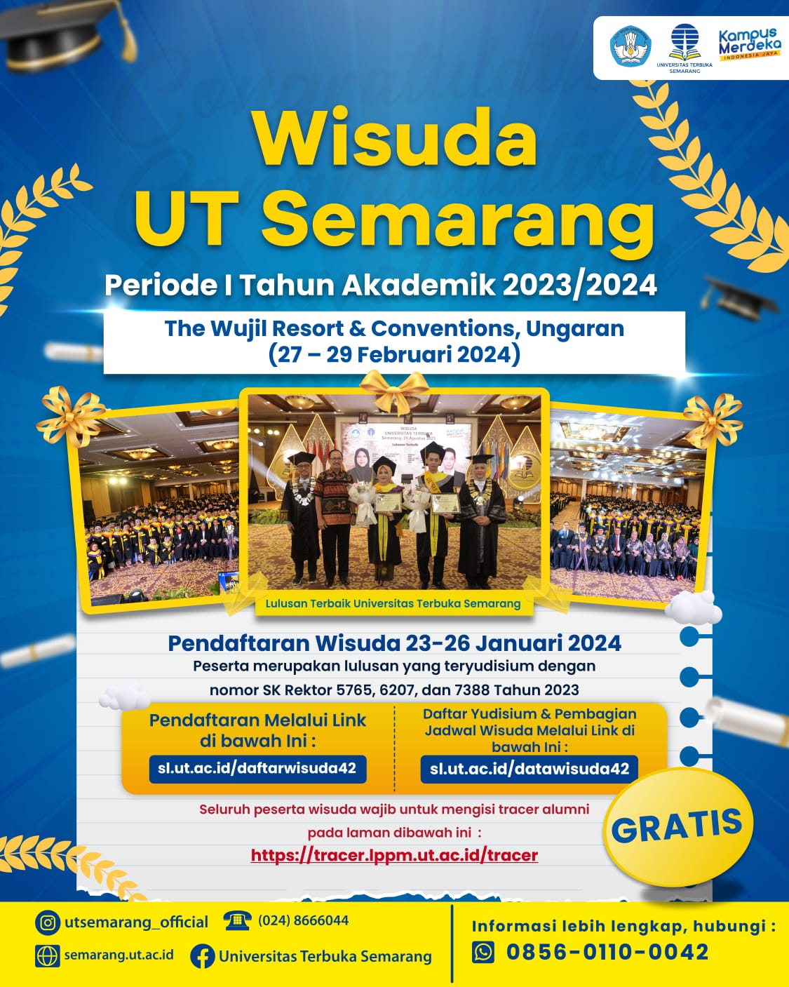 Pelaksanaan Wisuda Periode I Tahun Akademik 2023/2024
